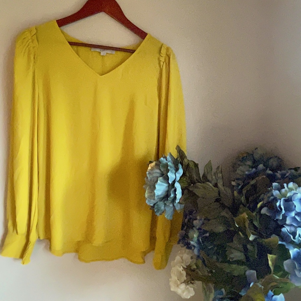 Yellow LOFT blouse